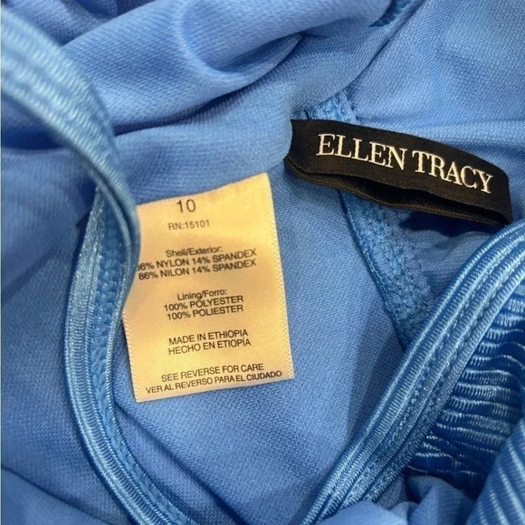 ELLEN TRACY Women's Standard One-Piece Swimsuit with Neck Cut Size 8 NWT - Picture 7 of 8